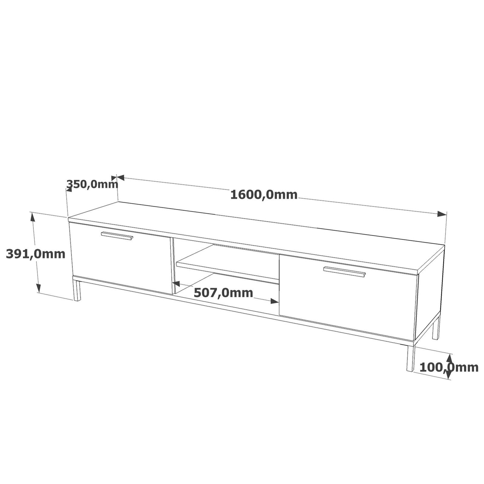 Meubles Tv Rl1-Aa - Pin Atlantique / Anthracite