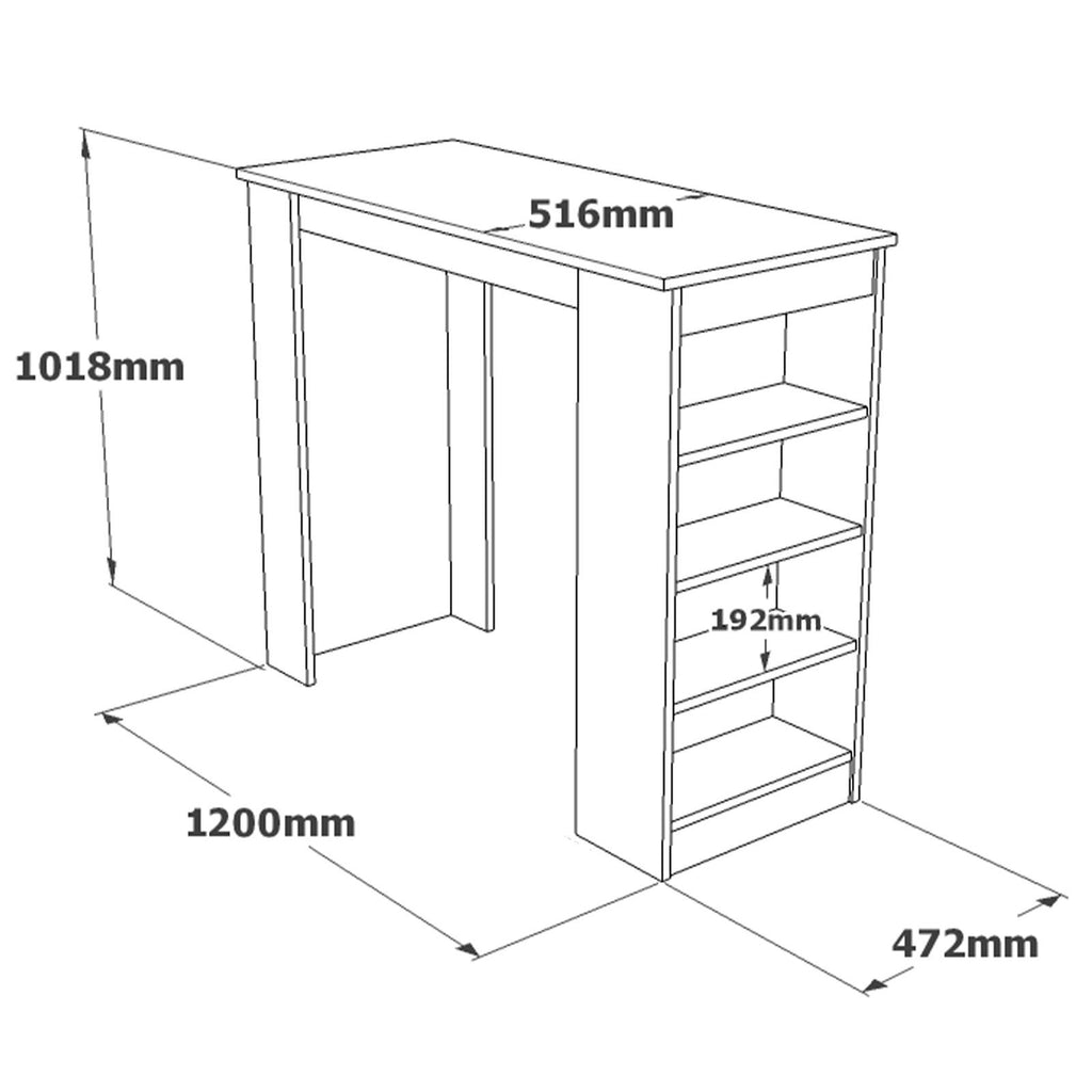 Tables De Bar St1-Aw - Pin Atlantique / Blanc