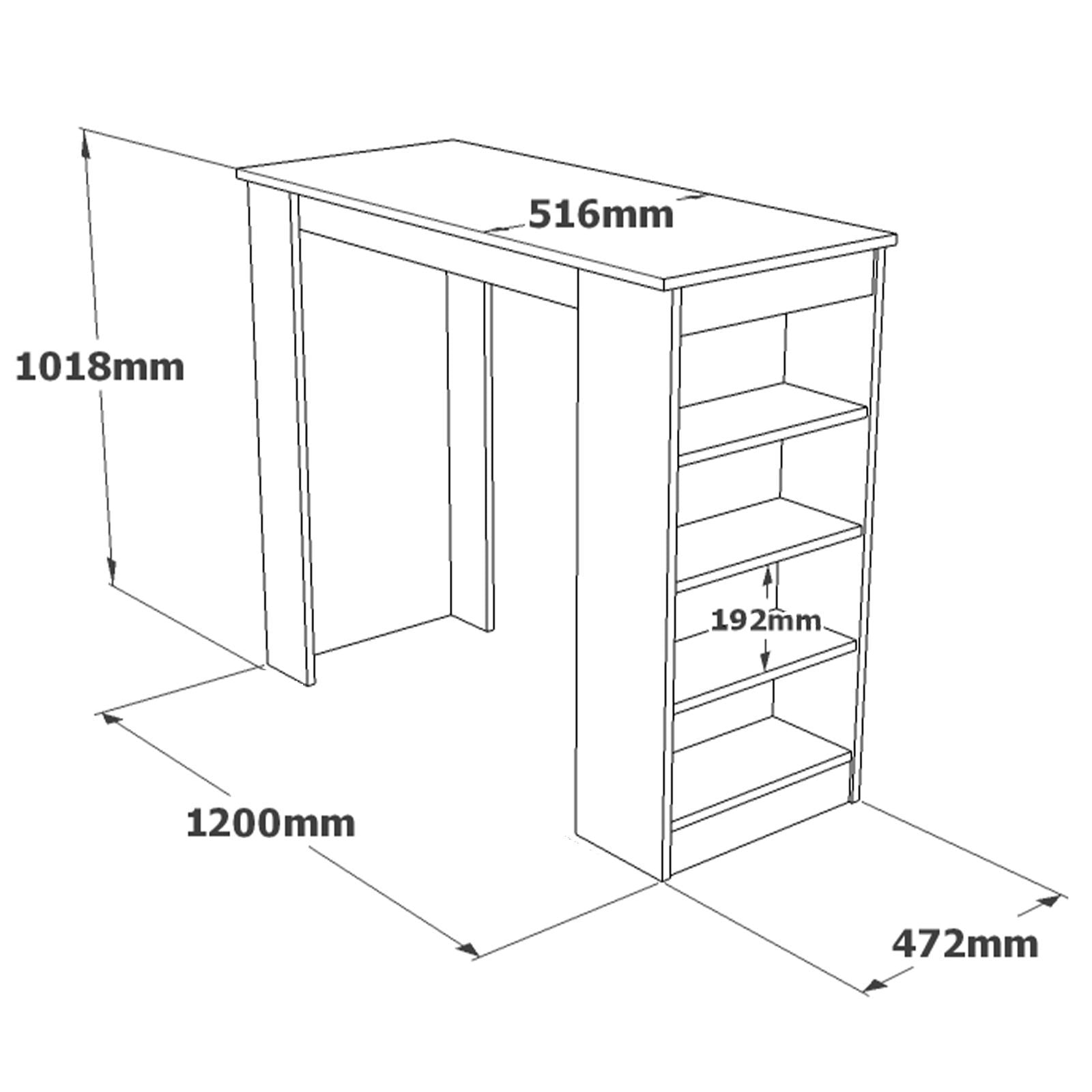 Tables De Bar St1-Aw - Pin Atlantique / Blanc