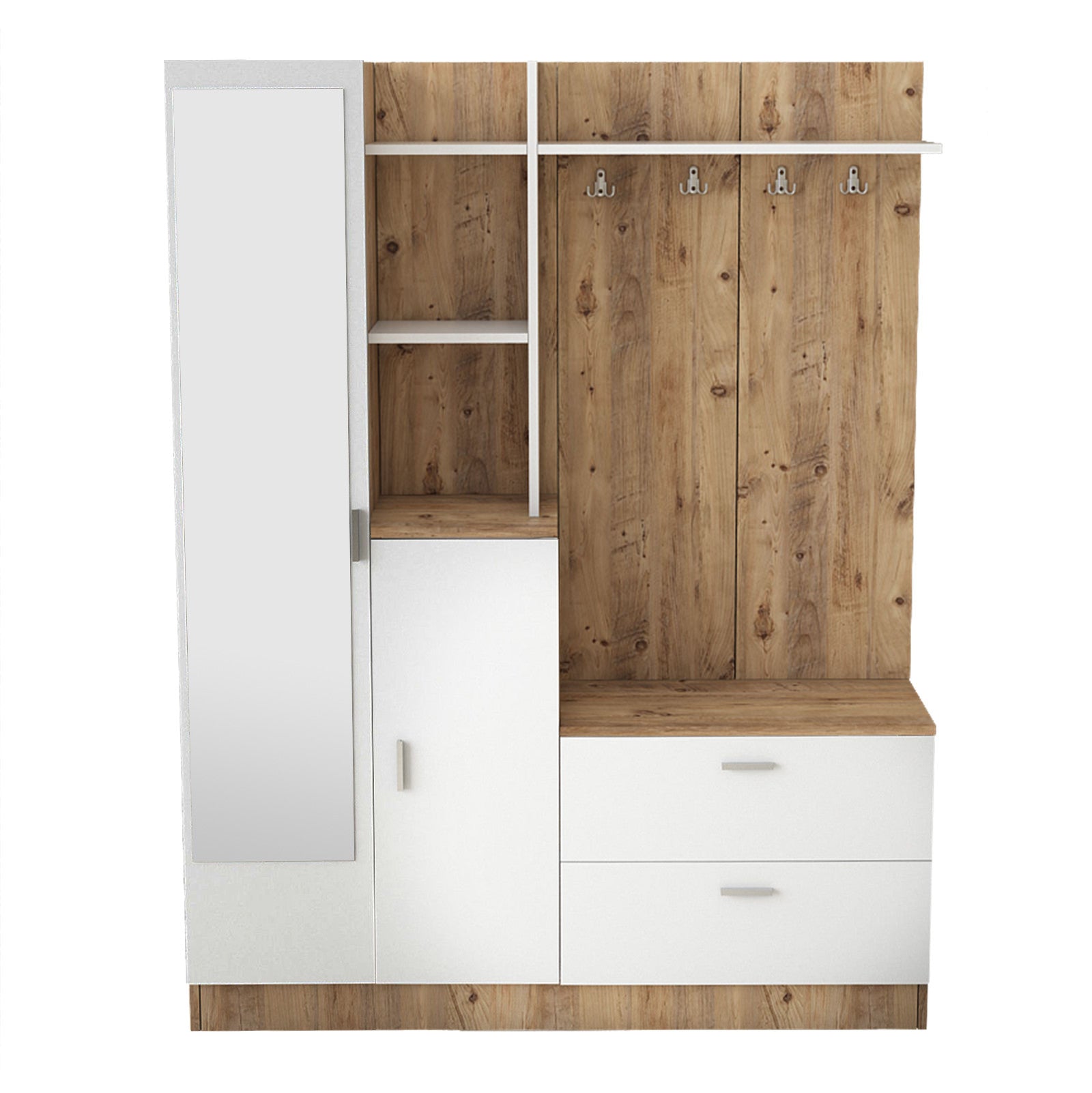 Meubles D'Entrée Dd5-Aw - Pin Atlantique / Blanc