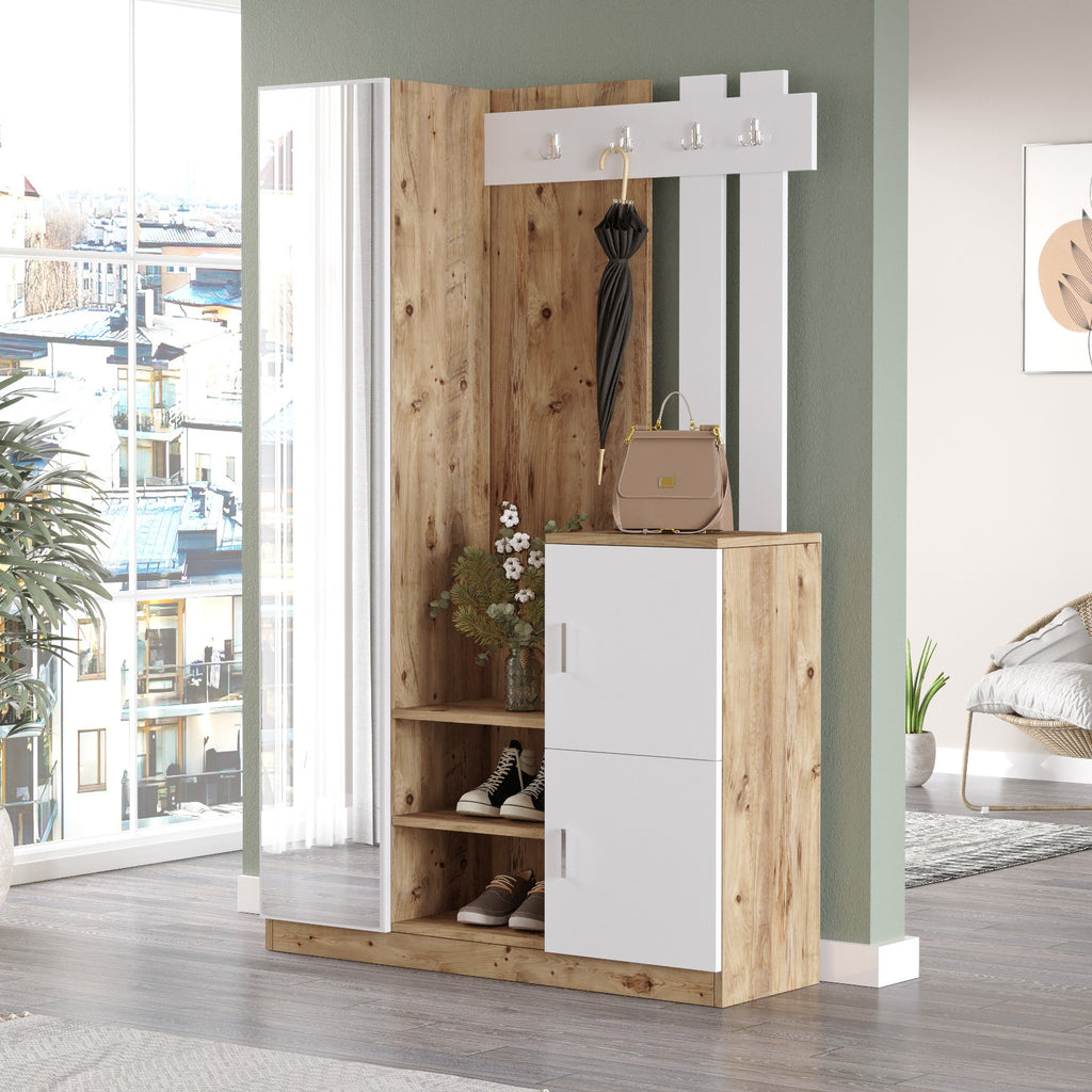 Meubles D'Entrée Dd7-Aw - Pin Atlantique / Blanc
