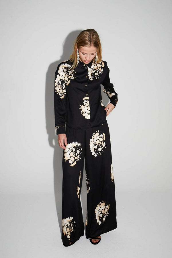 Shirt Print Maxi Beige Flower