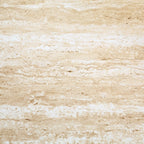 Helios - Buffet 3 Portes Avec Plateau Effet Travertin - Bois Clair Et Travertin