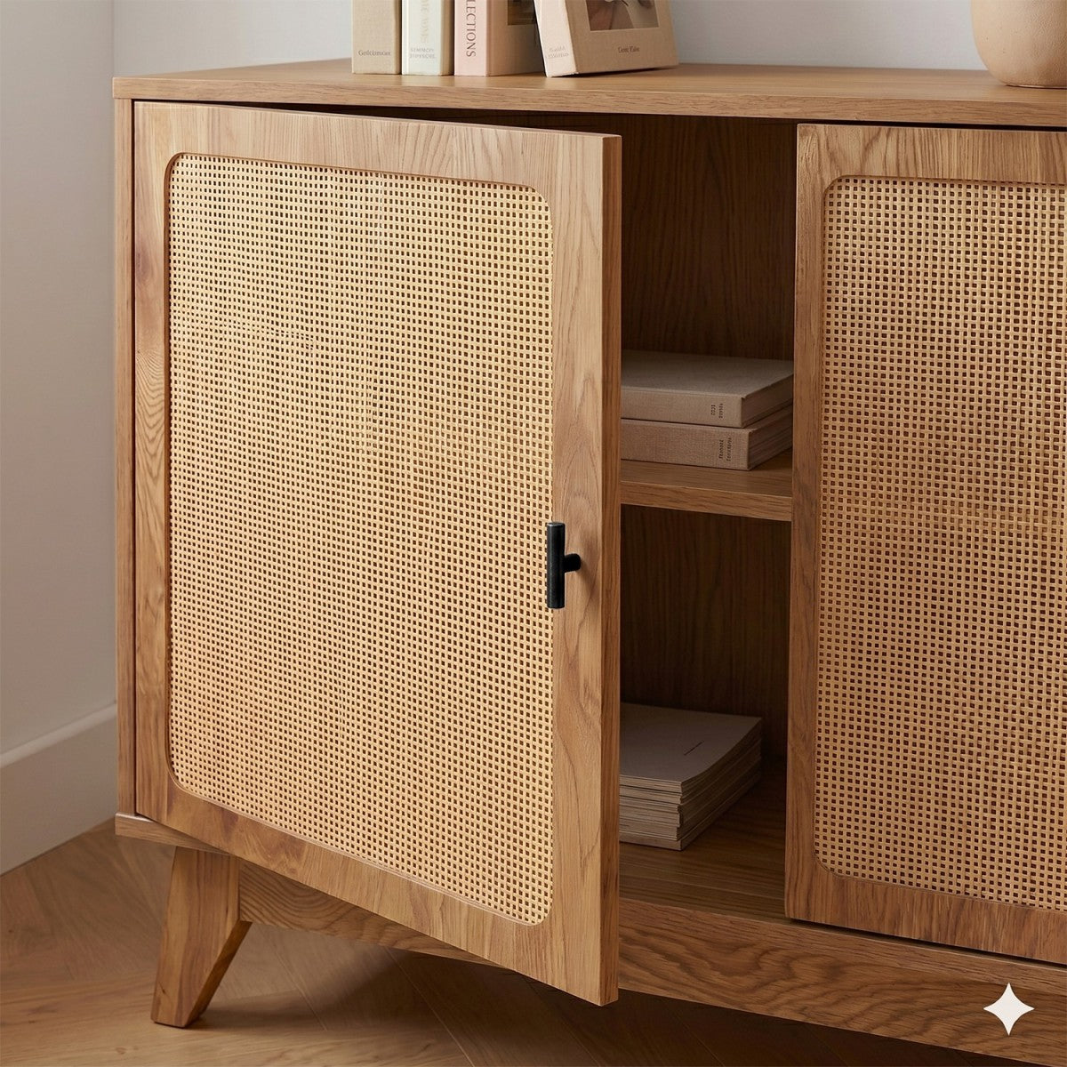 Alia - Buffet 3 Portes - Rotin Naturel