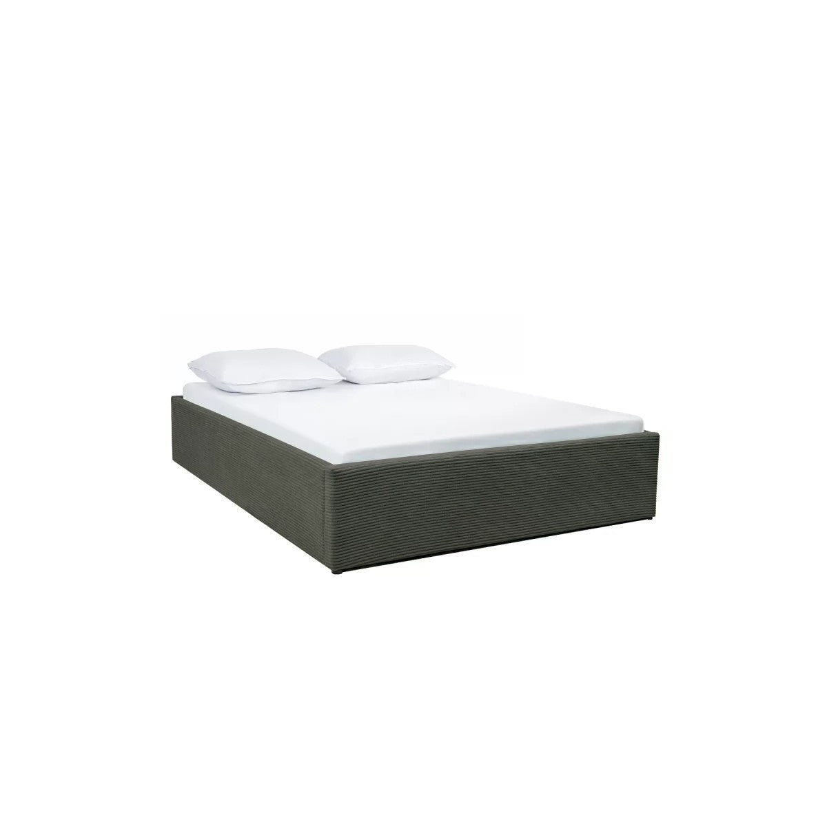 Lila - Lit Coffre - Velours Côtelé - Kaki