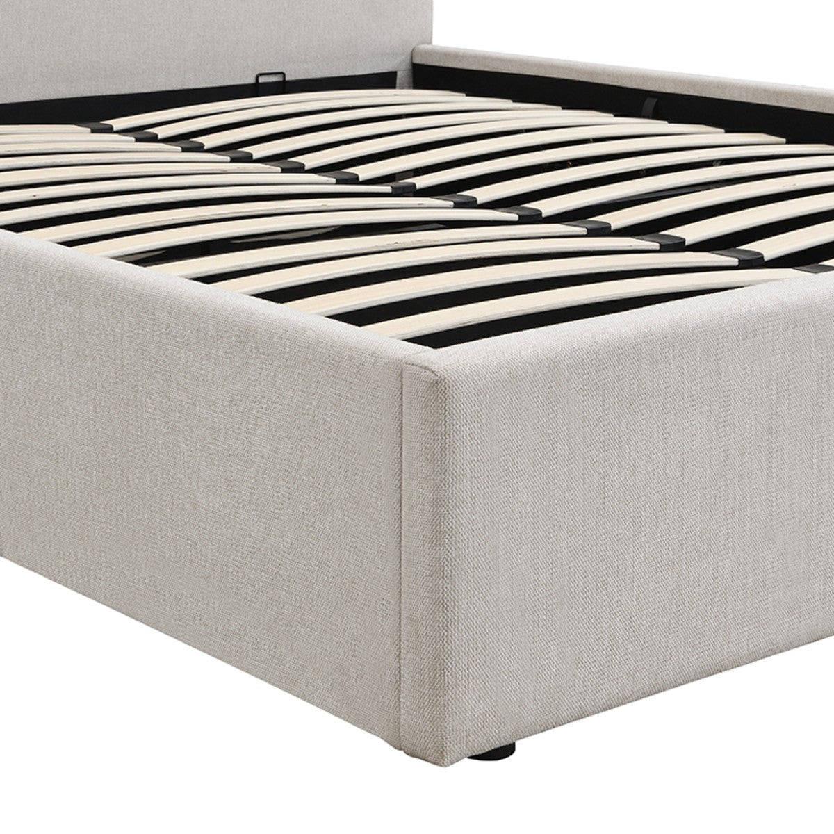 Lior - Lit Coffre - Tissu - Beige