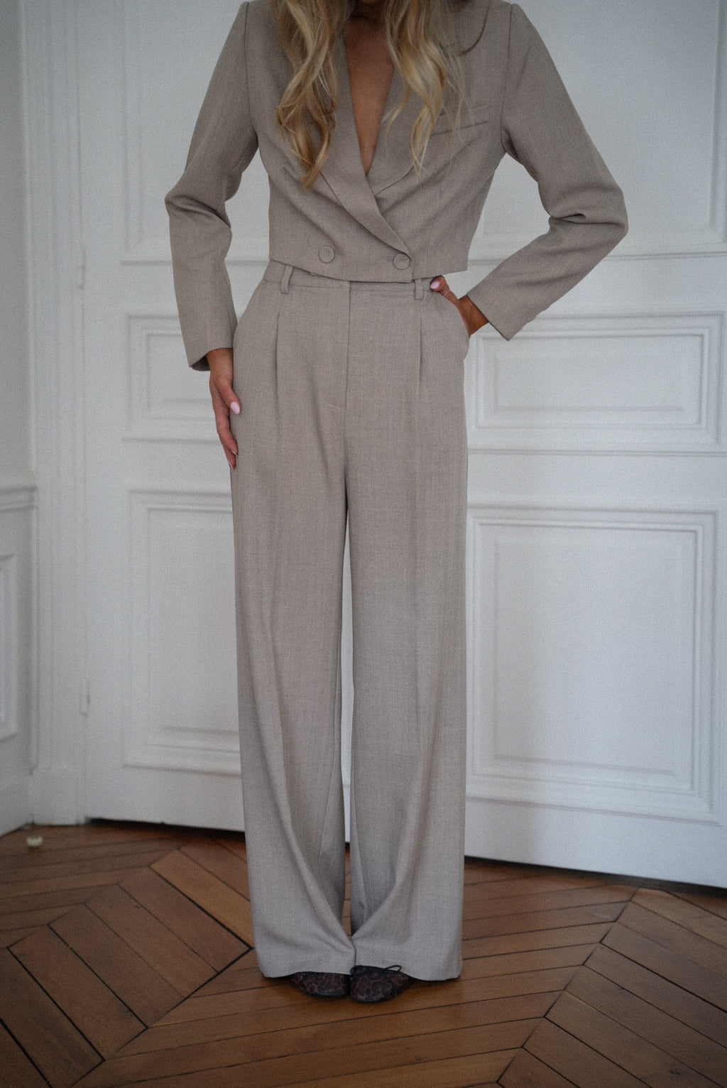 Pantalon Droit Roza - Beige