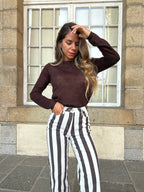 Pull Fin Faustine Chocolat