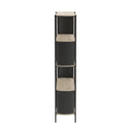 Eklo - Étagère Haute 5 Niveaux -  Bois & Metal - Noir
