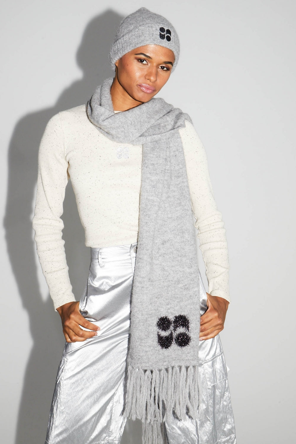 Chill Gray Scarf 100% Extra Virgin Wool Made In Portugal