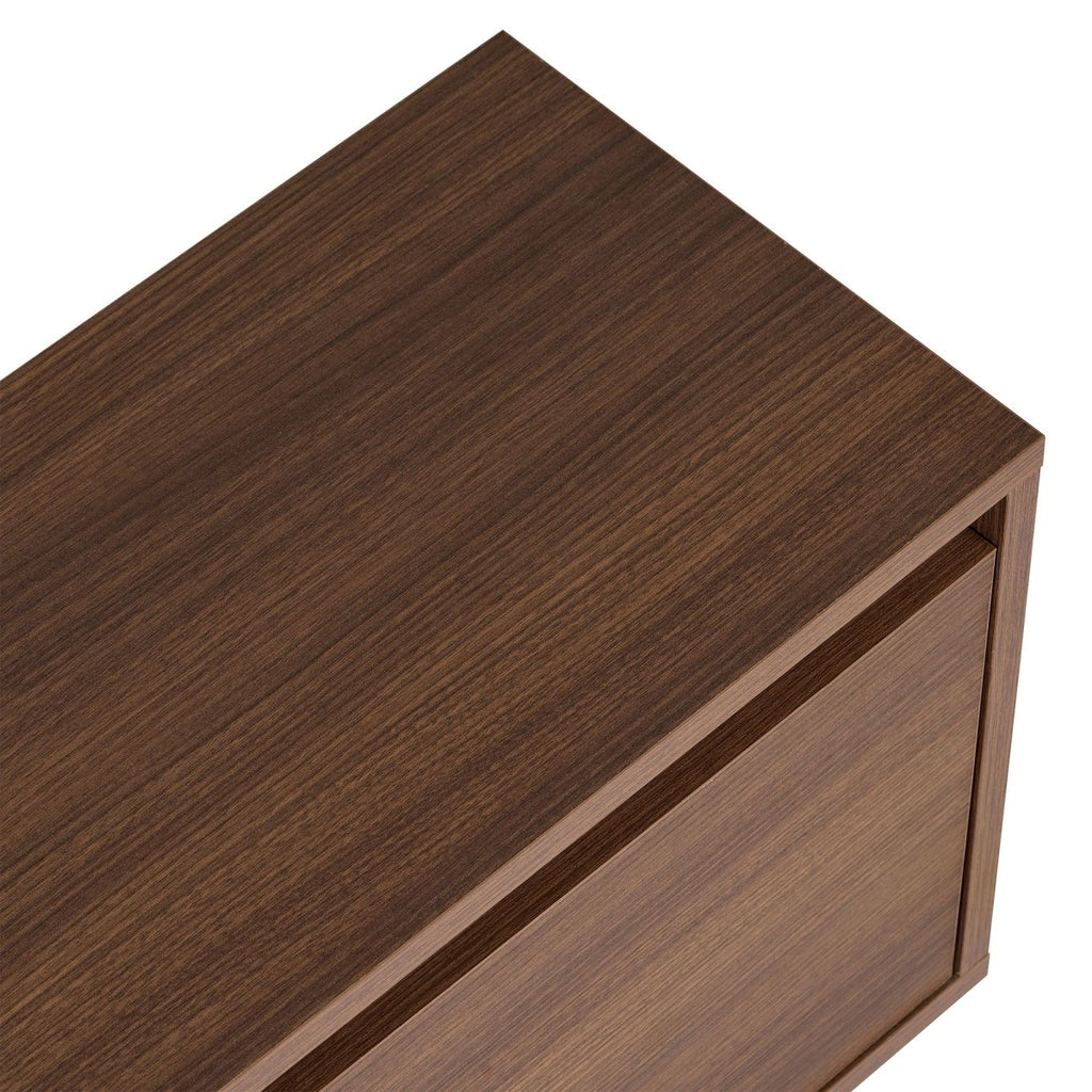 Lume - TV Unit 3 Drop-down Doors/1 Compartment - Walnut