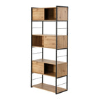 Lenny - Bibliothèque 3 Portes Coulissantes - Bois Clair