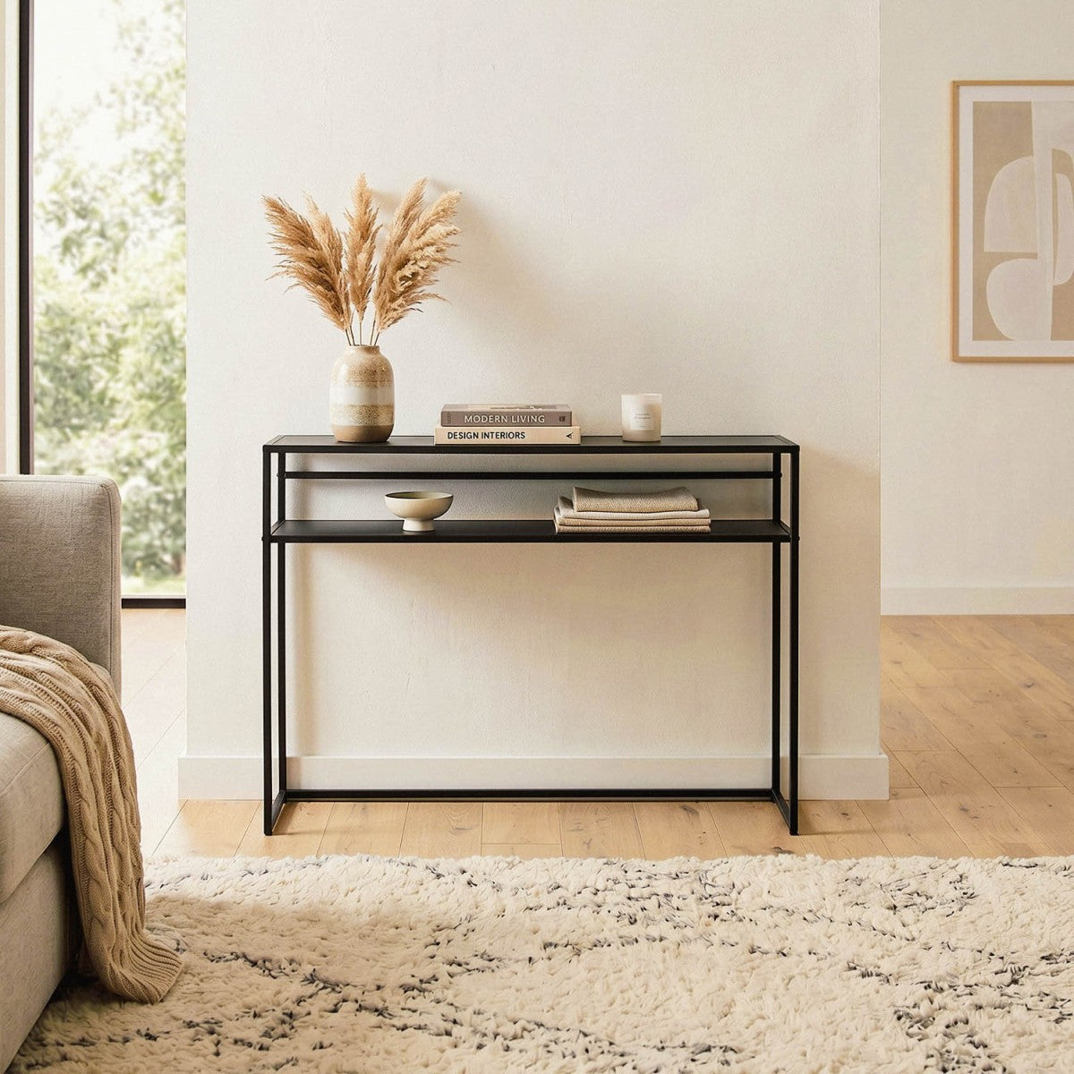 Olli - Console Table - Black Metal