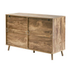 Eden - Commode 6 Tiroirs Façades Lamellées - Bois Clair