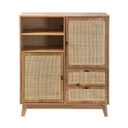 Alia - Tall Sideboard with 2 Doors/2 Drawers - Rattan