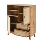 Alia - Tall Sideboard with 2 Doors/2 Drawers - Rattan