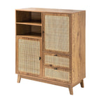 Alia - Tall Sideboard with 2 Doors/2 Drawers - Rattan