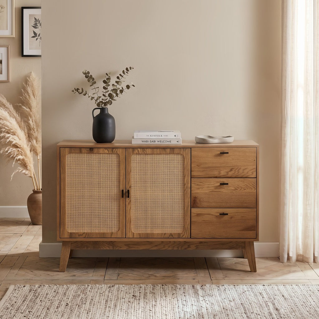 Alia - Sideboard with 2 Doors/3 Drawers - Rattan