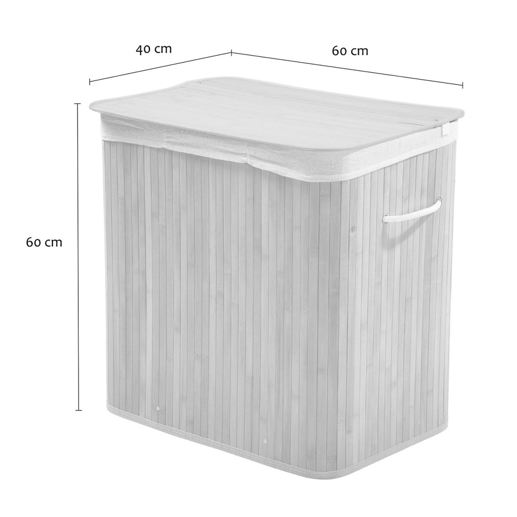 Ysa - Cesto de ropa con 3 compartimentos - Bambú