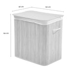 Ysa - Cesto de ropa con 3 compartimentos - Bambú