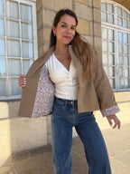 Veste trench Edith en coton Liberty camel