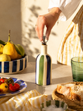 Small Oil Bottle - Blue & Green Linhas