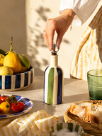 Small Oil Bottle - Blue & Green Linhas