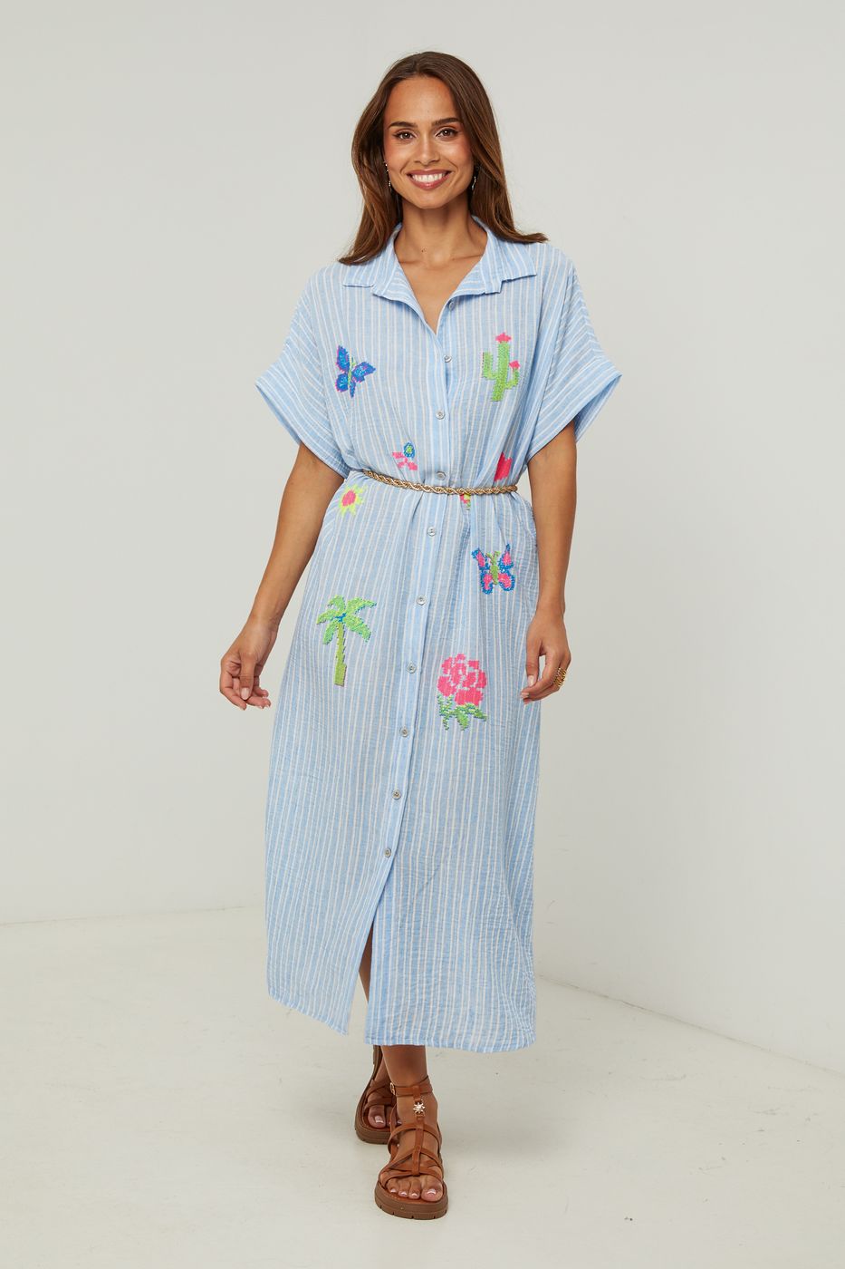 Shirt Dress - Sky