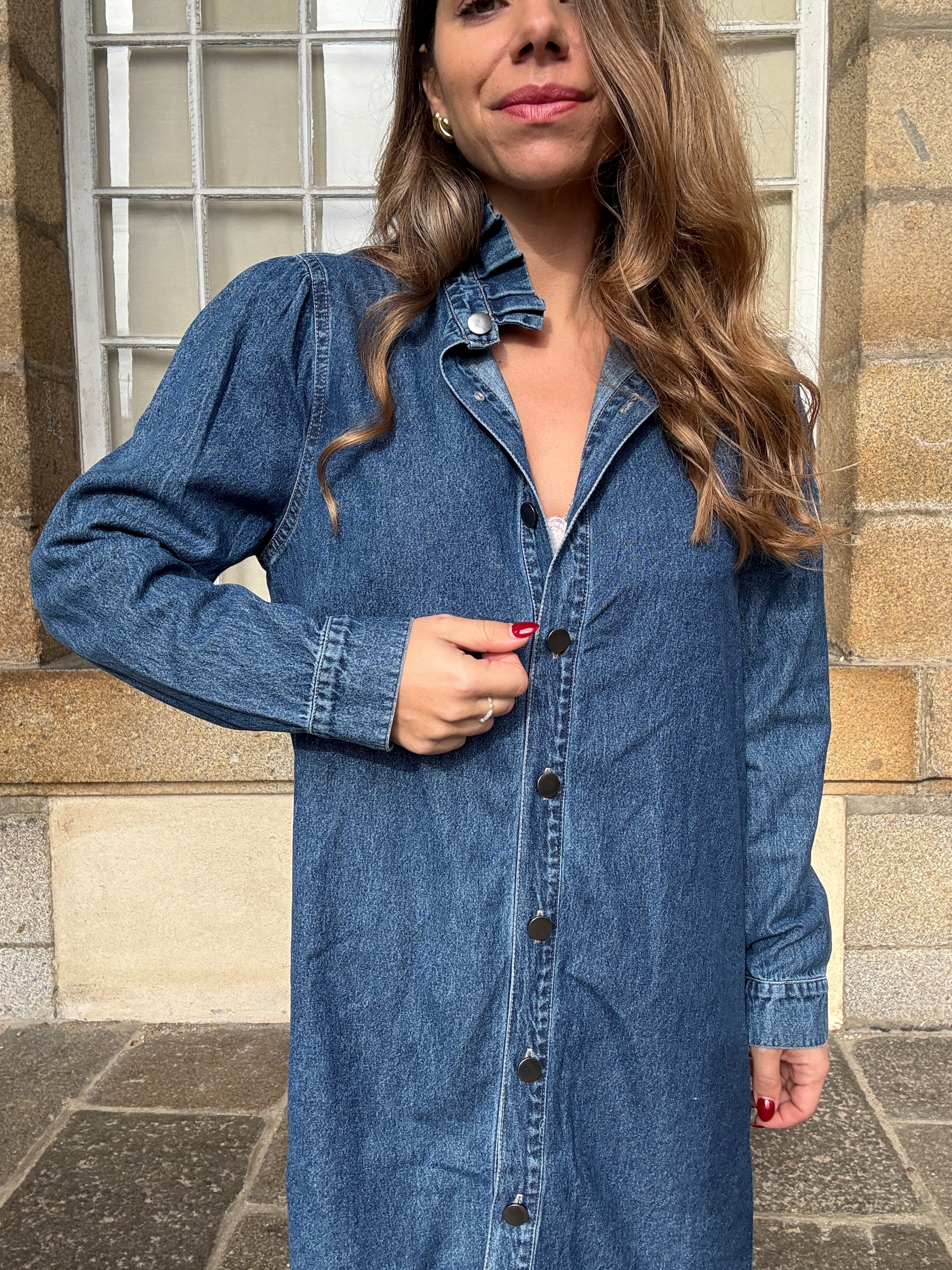 Marion Long Sleeve Denim Dress
