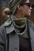 Foulard Georgia Motif Kaki