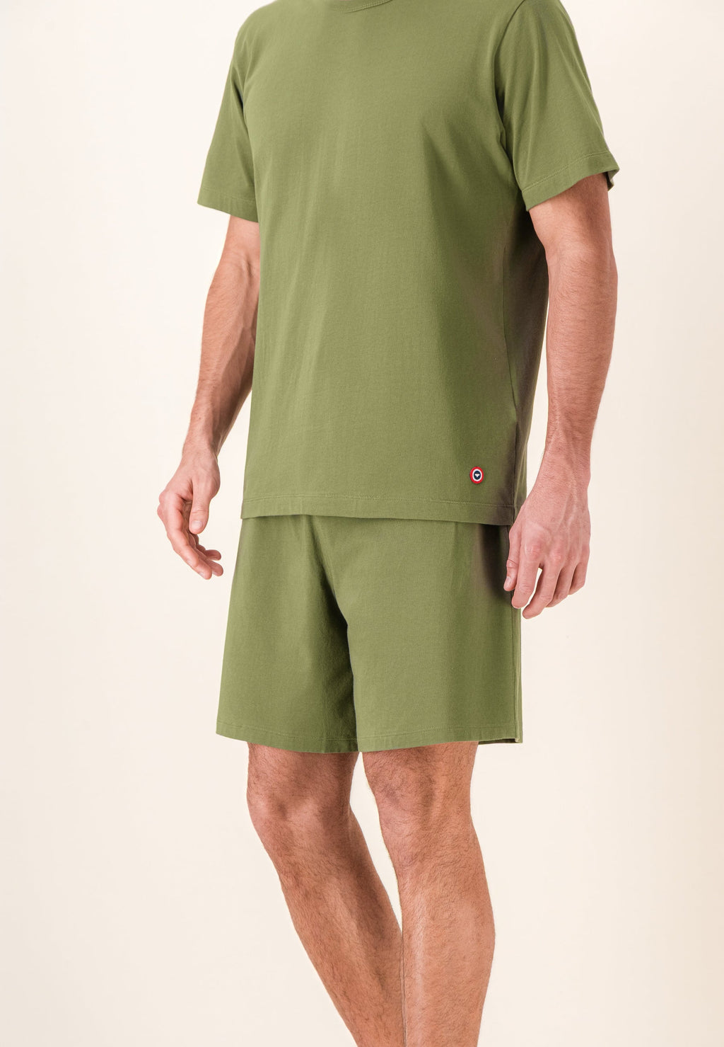 T-Shirt À Manches Courtes Formidable En Coton - Kaki Véronèse