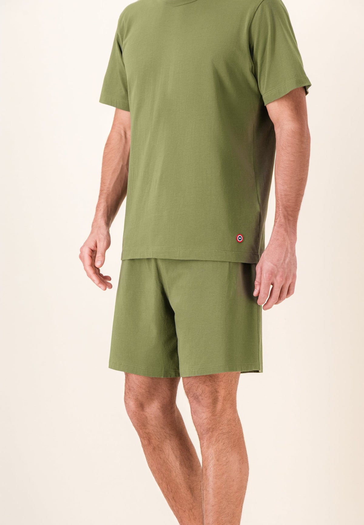 T-Shirt À Manches Courtes Formidable En Coton - Kaki Véronèse