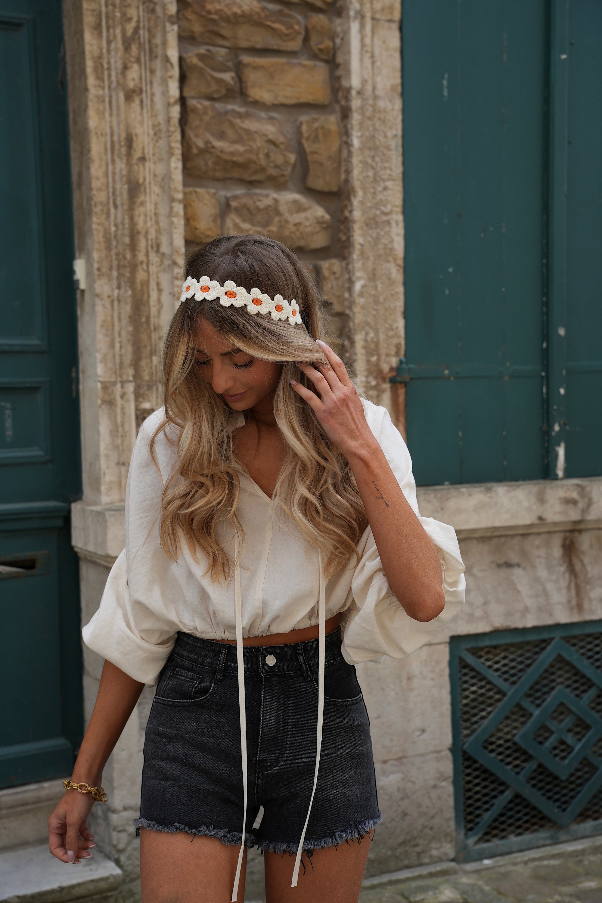 Bandeau Crochet Ariane - Écru