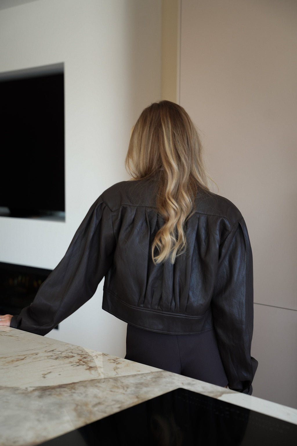 Veste En Cuir Debo - Chocolat