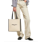 Jimmy Choo - Cabas Medium Logo - Femme - Beige