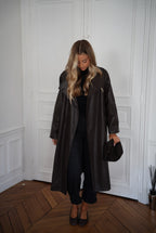 Manteau Cuir Penelope - Chocolat