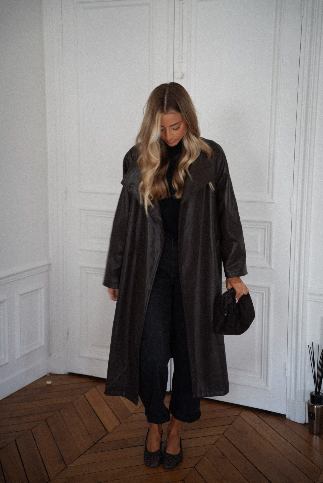 Manteau Cuir Penelope - Chocolat