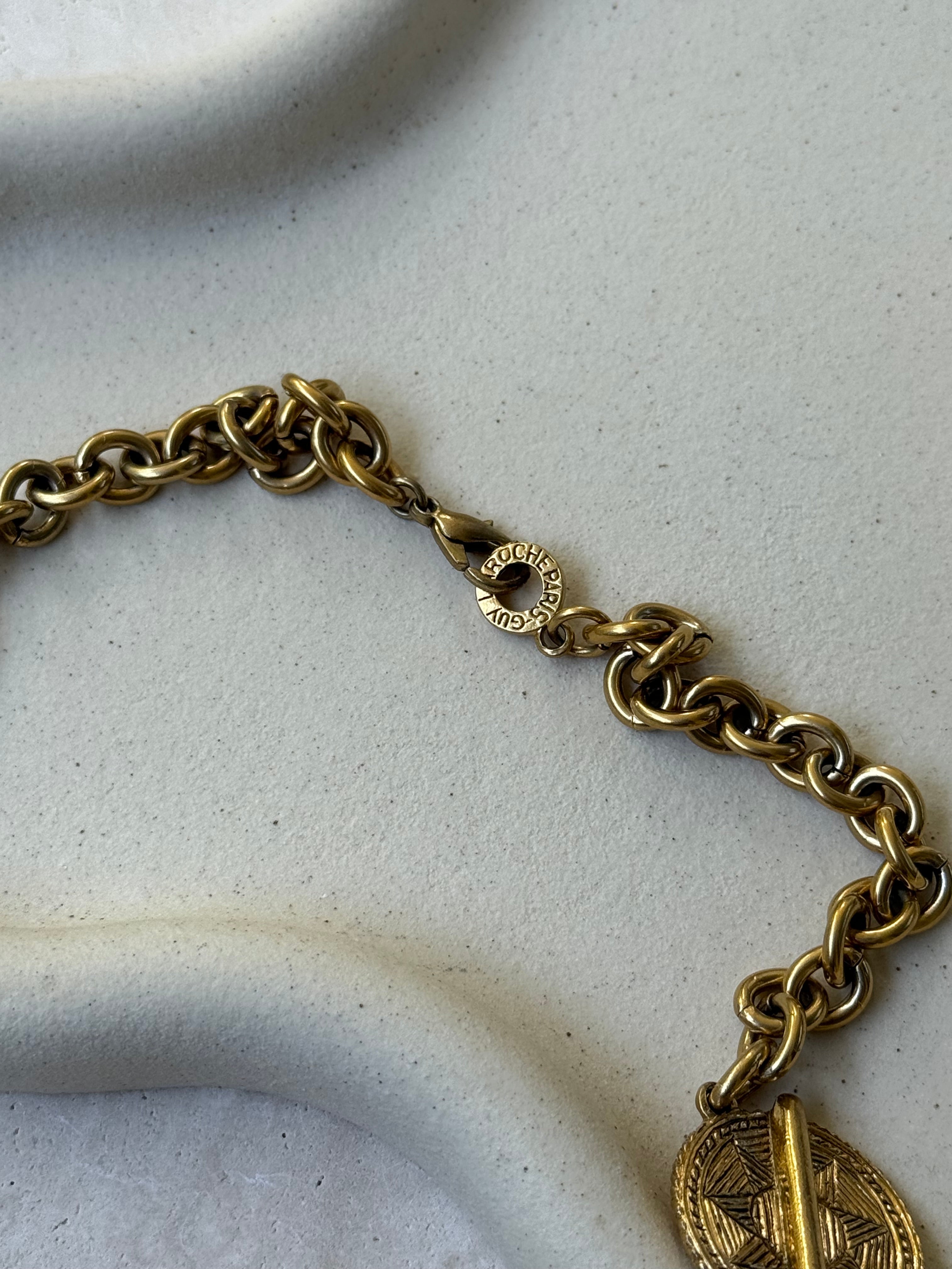 Guy Laroche - Collar Vintage - Eslabones Geométricos
