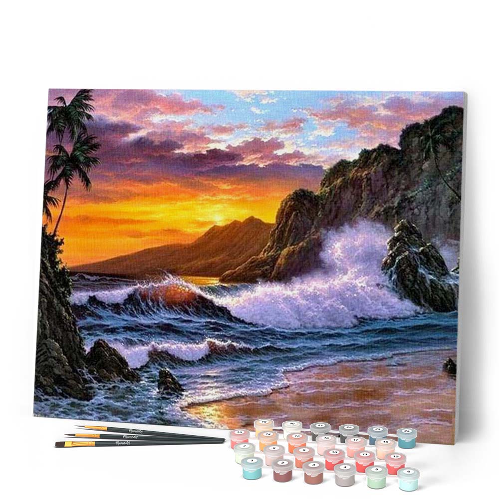 Paint by Numbers - Cliff and Waves