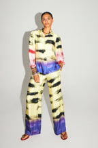 Los pantalones Aurora estampados Funky Tie And Dye fabricados en Italia