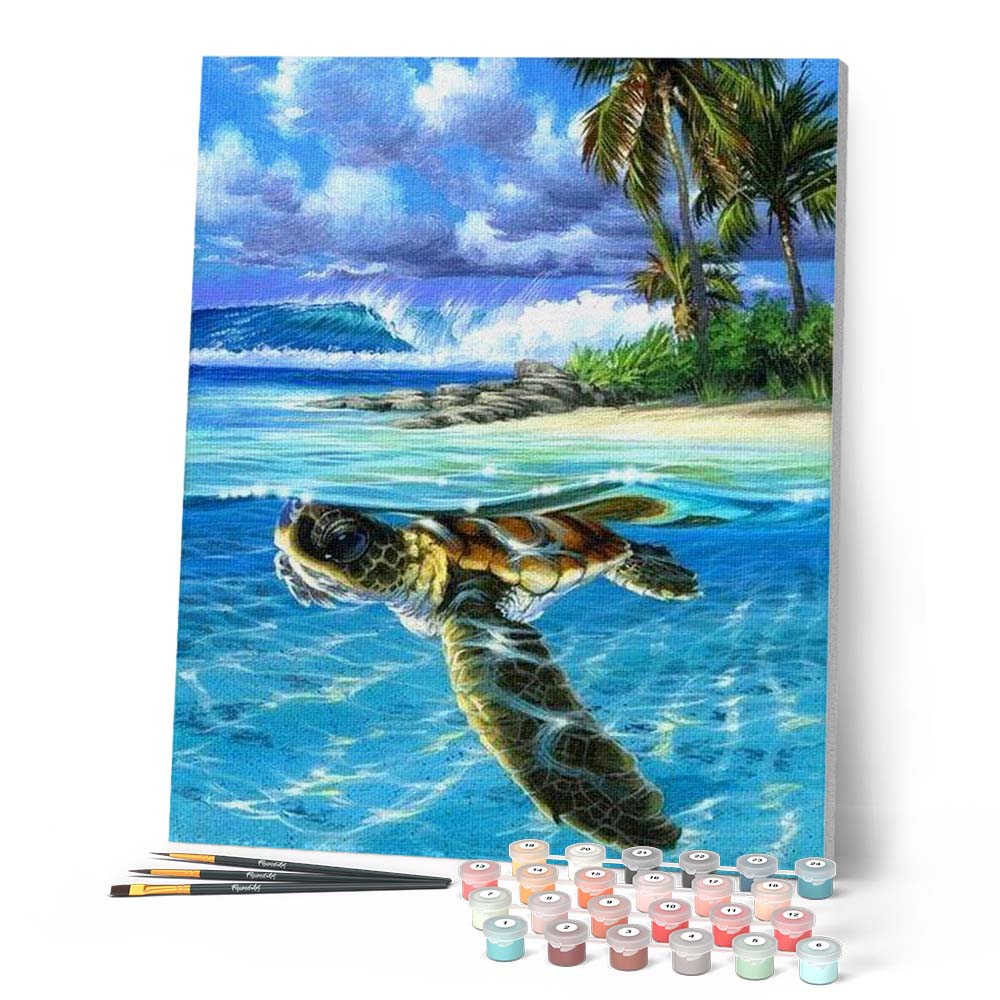 Paint by Numbers - Relaxed Turtle