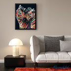 Paint By Numbers - Colourful Zebra Couple