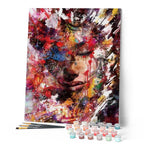 Pintura por números - Rostro femenino abstracto