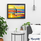 Pintura por números - Costa y luces del atardecer