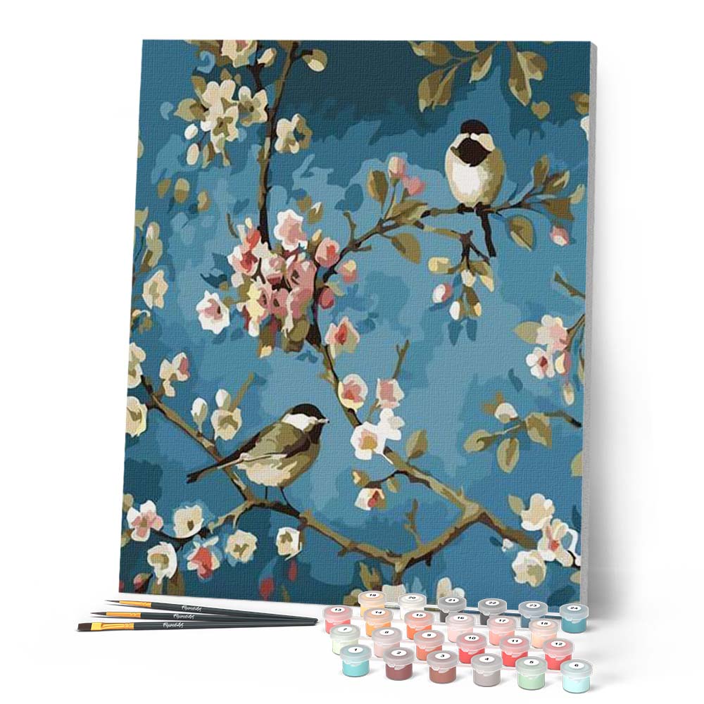 Peinture Par Numéros - Fleurs Et Oiseaux