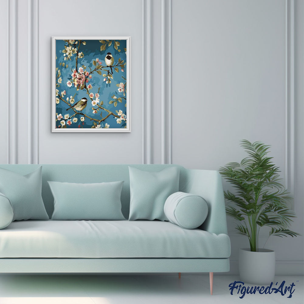 Peinture Par Numéros - Fleurs Et Oiseaux