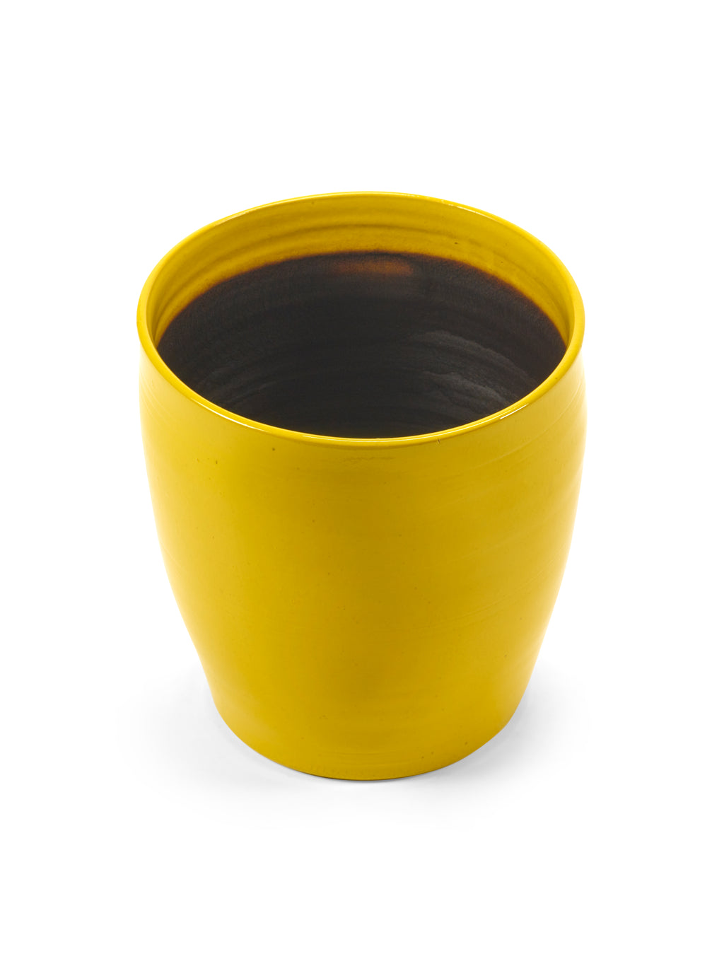 Glazed Shades - Vaso Da Fiori - M - Terracotta - Giallo Lines