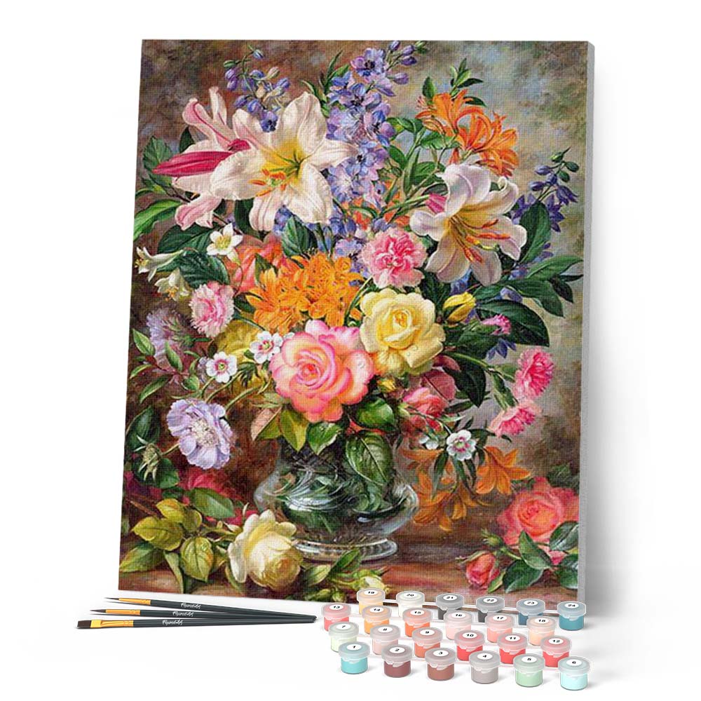 Pintura por números - Explosiones de Flores
