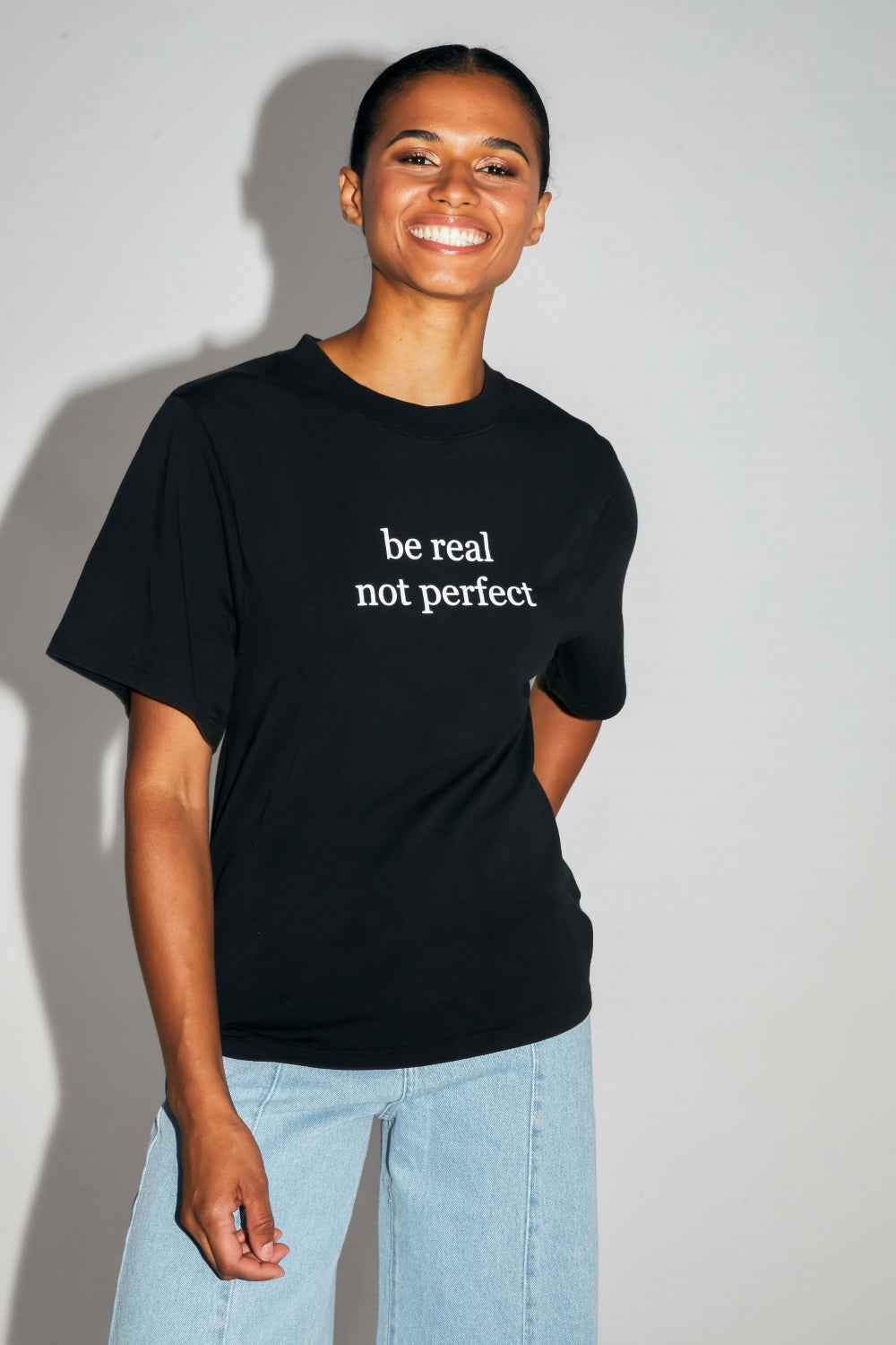 The Colette Collector T-Shirt In Black Cotton And Modal Jersey Made In Portugal