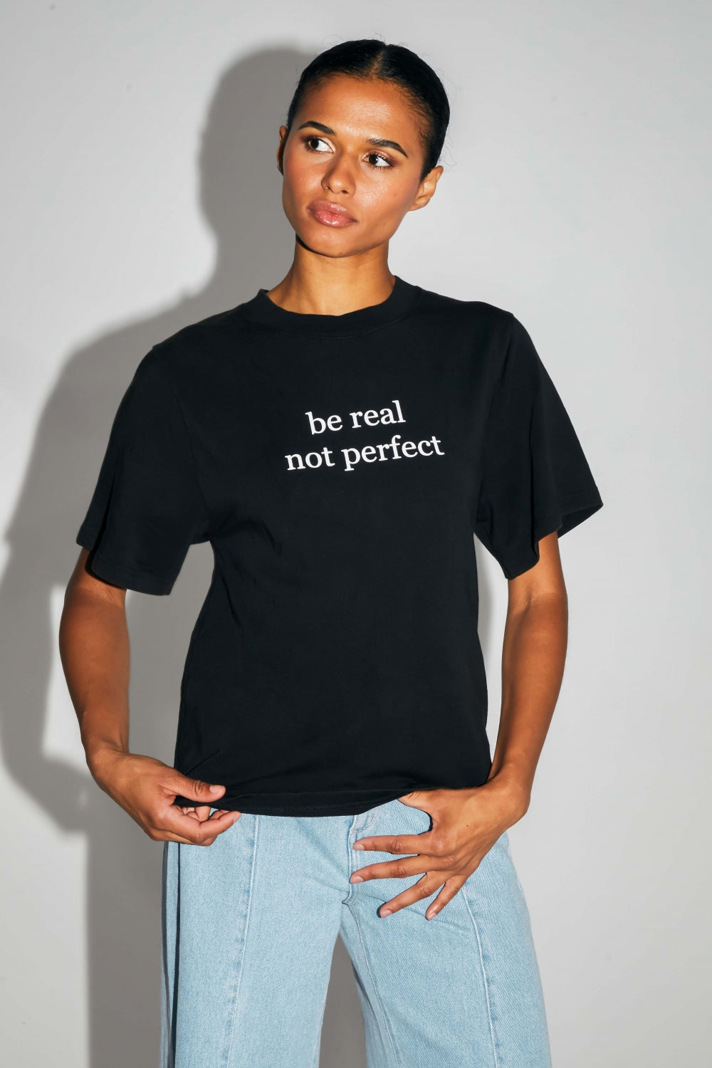The Colette Collector T-Shirt In Black Cotton And Modal Jersey Made In Portugal